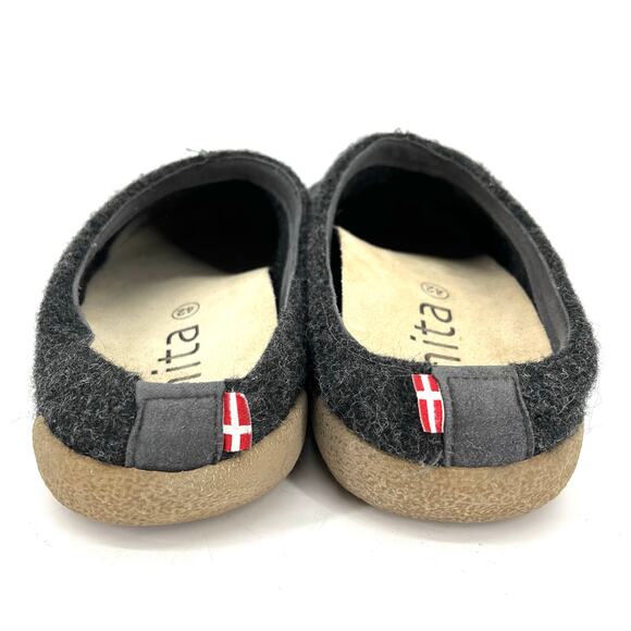 Sanita Unisex Gray Felted Wool Slide Mule Slipper Indoor/outdoor 42 - W11.5 / M9 main image 6